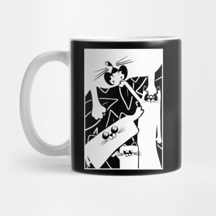 Abstract Cats for Dark T-Shirt Lovers Mug